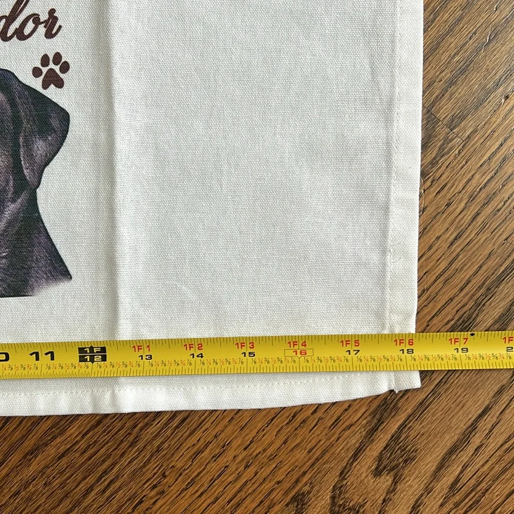 Labrador Tea Towel  Dog Lover Gift  Black Lab Kitchen Decor NWOT Pet‑Themed Home